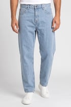 Men Baggy Fit Washed No Stretch Jeans, Blue