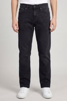 Men Regular Fit Washed Stretchable Denim Jeans, Black