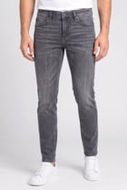 Men Slim Fit Washed Stretchable Jeans, Charcoal