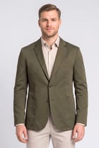Men Slim Fit Long Sleeve Plain Casual Blazer Jacket, Olive