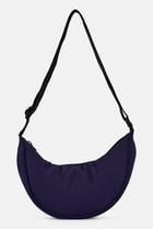 Men Plain Cross Body Bag, Navy