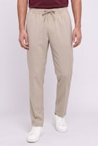 Men Regular Fit Solid Chino Pants, Beige