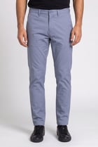 Men Slim Fit Solid Chino Pants, Light Blue