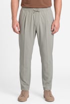 Men Regular Fit Solid Straight Leg Pants, Sage Green