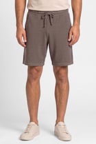 Men Textured Basic Shorts, Taupe