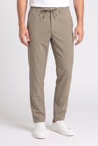Men Stretch Fit Solid Straight Leg Stretchable Pants, Beige