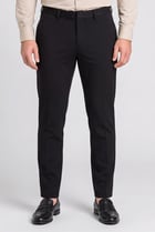 Men Slim Fit Solid Chino Pants, Black