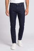 Men Slim Fit Solid Stretchable Jeans, Navy