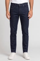 Men Slim Fit Solid Stretchable Jeans, Dark Navy