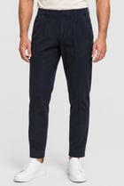 Men Slim Fit Solid Chino Pants, Navy