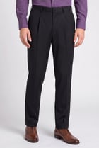 Men Straight Fit  Solid Chino Pants, Black