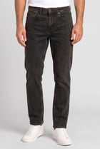 Men Straight Leg Washed Stretchable Jeans, Washed Grey