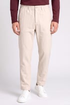 Men Straight Fit Textured Chino Pants, Beige