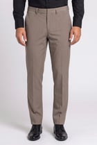 Men Slim Fit Solid Chino Pants, Taupe