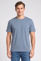 Men Crew Neck Short Sleeve Solid T-Shirt, Slate Blue