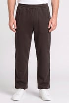 Men Relaxed Fit Plain Straight Leg Pants, Coffee