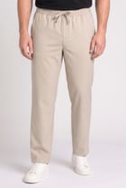 Men Loose Fit Solid Wide Leg Pants, Beige