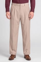 Men Baggy Fit Solid Wide Leg Pants, Beige