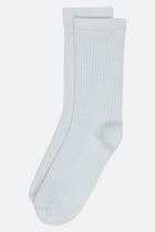 Women 1 Pair Textured Crew Socks, Mint Green