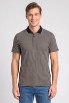 Men Regular Fit Diamond Pattern Short Sleeve Polo Shirt, Multicolor