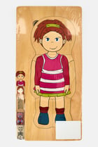 Girl Wooden Learning Puzzle, Assorted