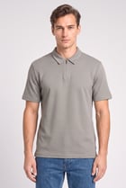 Men Regular Fit Short Sleeve Textured Polo Shirt, Sage Green
