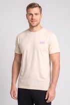 Men Sportswear Fit Short Sleeve Outdoor T-Shirt, Biege