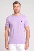 Men Sportswear Fit Short Sleeve Outdoor T-Shirt, Lavender