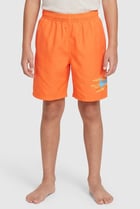 Kids Boy Sportswear Fit Board Shorts, Bright Orange