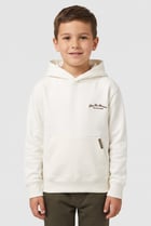 Kids Boy Graphic Print Long Sleeve Hoodie, Off-White