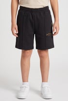 Kids Boy Embroidered Logo Basic Shorts, Black