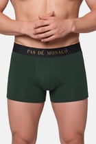 Men 3 Pieces Brand Logo Boxer Briefs, Dark Green