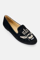 Women Hefner Slip On Flats, Black