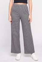 Women Regular Fit 32 Inseam Plain Wide Leg Pants, Multicolor