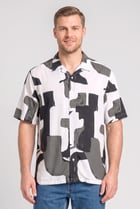 Men Regular Fit Graphic Print Short Sleeve Casual Shirt, Multicolor