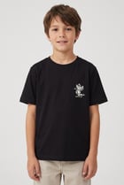 Kids Boy Short Sleeve Graphic Print T-Shirt, Black
