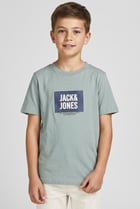 Kids Boy Brand Logo Short Sleeve T-Shirt, Sage Green