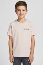 Kids Boy Crew Neck Short Sleeve Graphic Print T-Shirt, Beige
