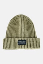 Men Knitted Beanie Hat, Sage Green