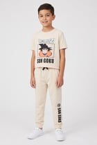 Kids Boy 2Pcs Short Sleeve T-Shirt And Jogger Pants Set, Beige