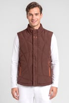 Men Performance Fit Sleeveless Outdoor Vest Jacket, Dark Burgundy