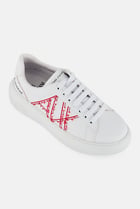 AX Armani Exchange Women Lace Up Casual Shoes, White