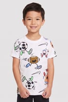 Kids Boy Sportswear Fit Short Sleeve Outdoor T-Shirt, Multicolor