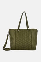 Women Brand Logo Tote Bag, Olive