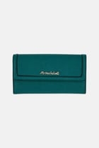 Women Brand Logo Wallets, Teal Blue