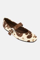 Women Adjustable Buckle Flats, Multicolor