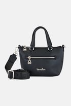 Women Brand Logo Handbag, Black