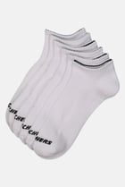 Women 6 Pairs Brand Logo Premium Ankle Socks, White