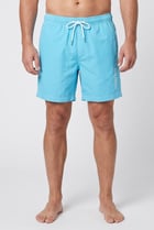Men Embroidered Logo Board Shorts, Sky Blue