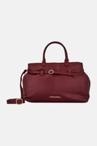 Women Brand Logo Handbag, Maroon